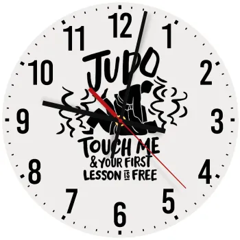 Judo Touch Me And Your First Lesson Is Free, Ρολόι τοίχου ξύλινο (30cm)