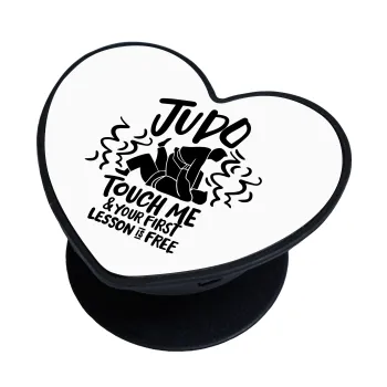 Judo Touch Me And Your First Lesson Is Free, Phone Holders Stand  καρδιά Μαύρο Βάση Στήριξης Κινητού στο Χέρι