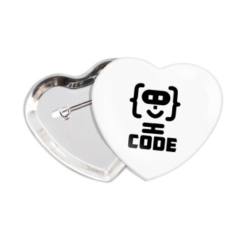 Code Heroes symbol, Κονκάρδα παραμάνα καρδιά (57x52mm)