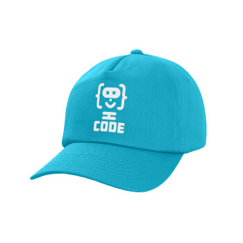 Code Heroes symbol, Καπέλο παιδικό Baseball, 100% Βαμβακερό,  Γαλάζιο