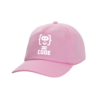 Code Heroes symbol, Καπέλο παιδικό casual μπειζμπολ, 100% Βαμβακερό Twill, ΡΟΖ (ΒΑΜΒΑΚΕΡΟ, ΠΑΙΔΙΚΟ, ONE SIZE)