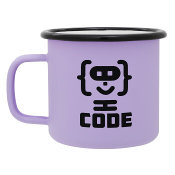 Code Heroes symbol, Κούπα Μεταλλική εμαγιέ ΜΑΤ Light Pastel Purple 360ml