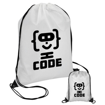 Code Heroes symbol, Τσάντα πουγκί με μαύρα κορδόνια (1 τεμάχιο)