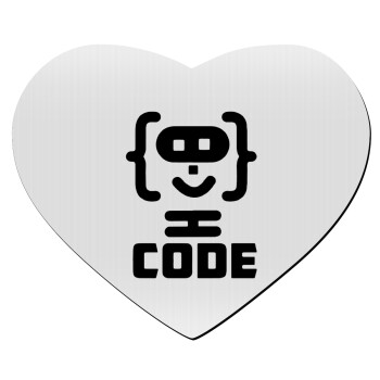 Code Heroes symbol, Mousepad heart 23x20cm