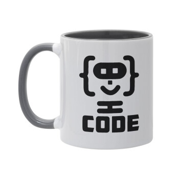 Code Heroes symbol, Mug colored grey, ceramic, 330ml