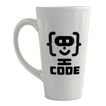 Code Heroes symbol, Κούπα κωνική Latte Μεγάλη, κεραμική, 450ml