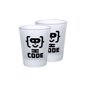 Code Heroes symbol, Σφηνοπότηρα γυάλινα 45ml του πάγου (2 τεμάχια)