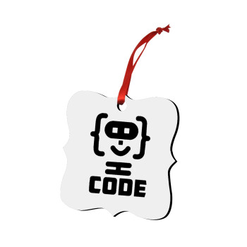Code Heroes symbol, Στολίδι Χριστουγεννιάτικο στολίδι polygon ξύλινο 7.5cm
