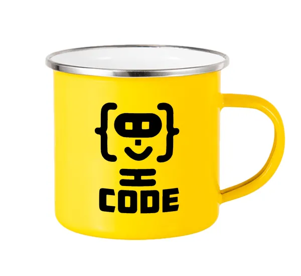 Code Heroes symbol — Yellow Enamel Metallic Cup 360ml