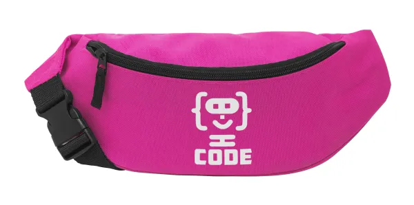 Code Heroes symbol — Unisex waist bag (banana) in PINK color with 2 pockets