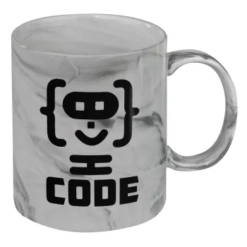 Code Heroes symbol, Mug ceramic marble style, 330ml