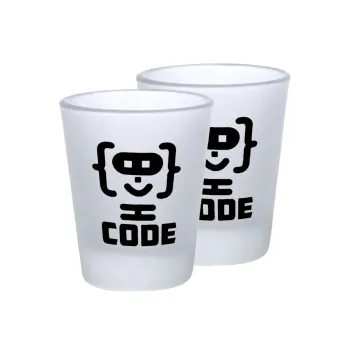 Code Heroes symbol, Σφηνοπότηρα γυάλινα 45ml του πάγου (2 τεμάχια)