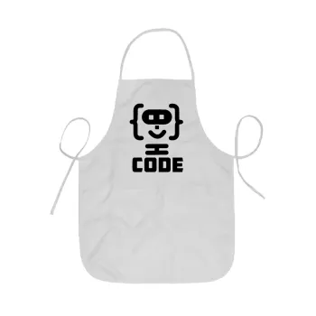 Code Heroes symbol, Ποδιά Σεφ ολόσωμη κοντή  Παιδική (44x62cm)