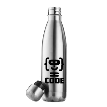 Code Heroes symbol, Inox (Stainless steel) double-walled metal mug, 500ml