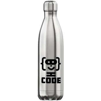 Code Heroes symbol, Inox (Stainless steel) hot metal mug, double wall, 750ml