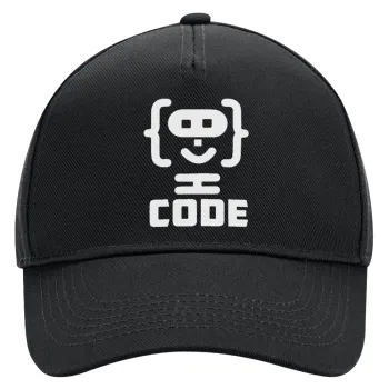 Code Heroes symbol, Adult Ultimate Hat BLACK, (100% COTTON DRILL, ADULT, UNISEX, ONE SIZE)