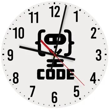 Code Heroes symbol, Ρολόι τοίχου ξύλινο (30cm)