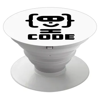Code Heroes symbol, Phone Holders Stand  Λευκό Βάση Στήριξης Κινητού στο Χέρι
