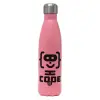 Μεταλλικό παγούρι θερμός Ροζ Ματ (Stainless steel), διπλού τοιχώματος, 500ml
