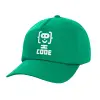 Children's Baseball Cap, 100% Cotton Twill, Green (COTTON, CHILDREN'S, UNISEX, ONE SIZE)