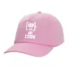 Casual children's baseball cap, 100% Cotton Twill, PINK (COTTON, CHILDREN'S, ONE SIZE)