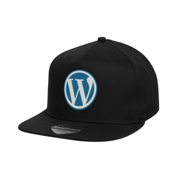Wordpress, Καπέλο παιδικό Snapback, 100% Βαμβακερό, Μαύρο