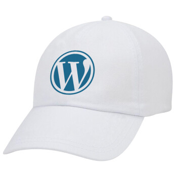 Wordpress, Καπέλο Baseball Λευκό (5-φύλλο, unisex)