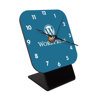 Wordpress, Quartz Wooden table clock with hands (10cm)