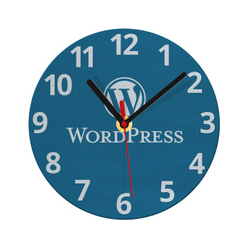 Wordpress, Ρολόι τοίχου γυάλινο (20cm)