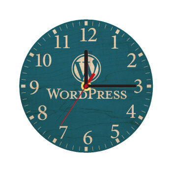 Wordpress, Ρολόι τοίχου ξύλινο plywood (20cm)