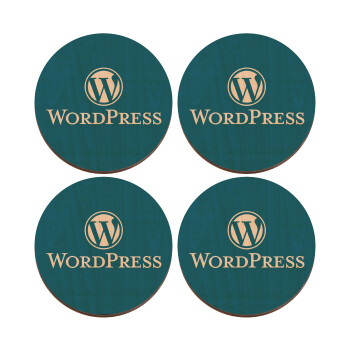 Wordpress, ΣΕΤ x4 Σουβέρ ξύλινα στρογγυλά plywood (9cm)