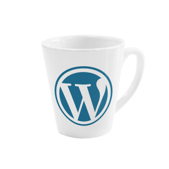 Wordpress, Κούπα κωνική Latte Λευκή, κεραμική, 300ml