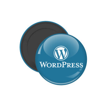Wordpress, Μαγνητάκι ψυγείου στρογγυλό διάστασης 5cm