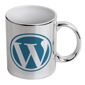 Wordpress, Mug ceramic, silver mirror, 330ml
