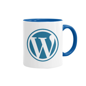Wordpress, Κούπα χρωματιστή μπλε, κεραμική, 330ml