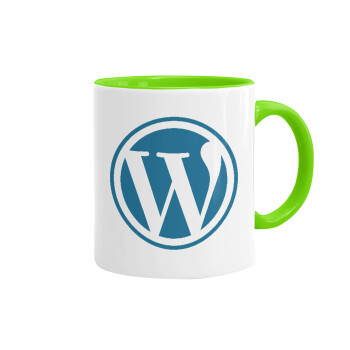 Wordpress, Mug colored light green, ceramic, 330ml