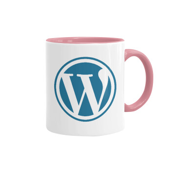 Wordpress, Κούπα χρωματιστή ροζ, κεραμική, 330ml