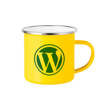 Wordpress, Κούπα Μεταλλική εμαγιέ Κίτρινη 360ml