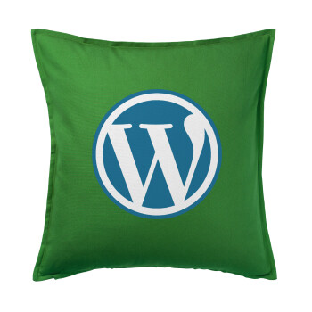 Wordpress, Μαξιλάρι καναπέ Πράσινο 100% βαμβάκι, περιέχεται το γέμισμα (50x50cm)
