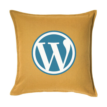 Wordpress, Μαξιλάρι καναπέ Κίτρινο 100% βαμβάκι, περιέχεται το γέμισμα (50x50cm)