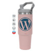 Pink color, 890ml (30oz) stainless Steel Tumbler with Handle