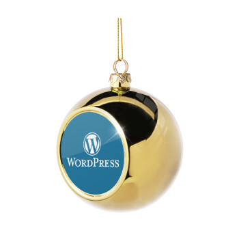 Wordpress, Χριστουγεννιάτικη μπάλα δένδρου Χρυσή 8cm
