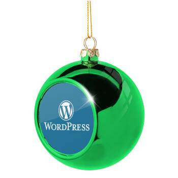 Wordpress, Χριστουγεννιάτικη μπάλα δένδρου Πράσινη 8cm