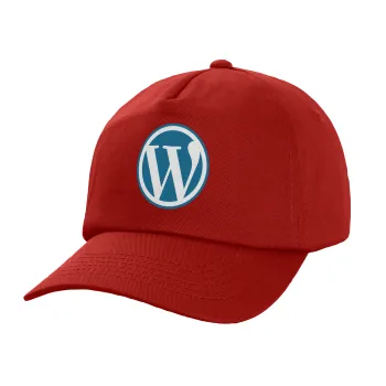 Wordpress, Πεντάφυλλο Καπέλο Ενηλίκων Baseball, 100% Βαμβακερό,  Κόκκινο (ΒΑΜΒΑΚΕΡΟ, ΕΝΗΛΙΚΩΝ, UNISEX, ONE SIZE)