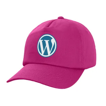 Wordpress, Καπέλο Ενηλίκων Baseball, 100% Βαμβακερό,  Φούξια,(purple) (ΒΑΜΒΑΚΕΡΟ, ΕΝΗΛΙΚΩΝ, UNISEX, ONE SIZE)