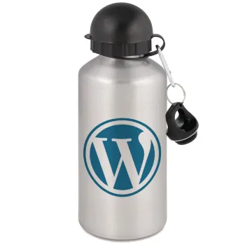 Wordpress, Metallic water jug, Silver, aluminum 500ml