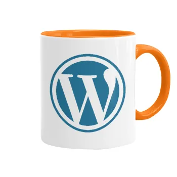 Wordpress, Mug colored orange, ceramic, 330ml