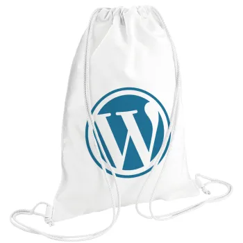 Wordpress, Backpack pouch GYMBAG white (28x40cm)