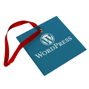 Wordpress, Christmas ornament, glass square ornament 9x9cm