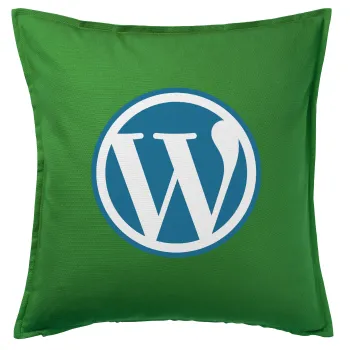 Wordpress, Μαξιλάρι καναπέ Πράσινο 100% βαμβάκι, περιέχεται το γέμισμα (50x50cm)